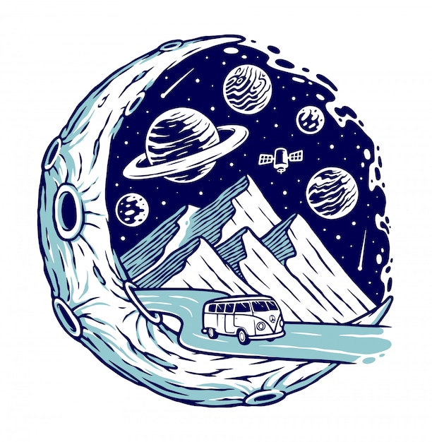 viaggio in montagna e sulla luna