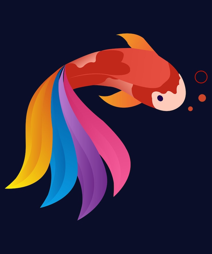Vettore vibrant aquatic symphony un caleidoscopio di pesci colorati