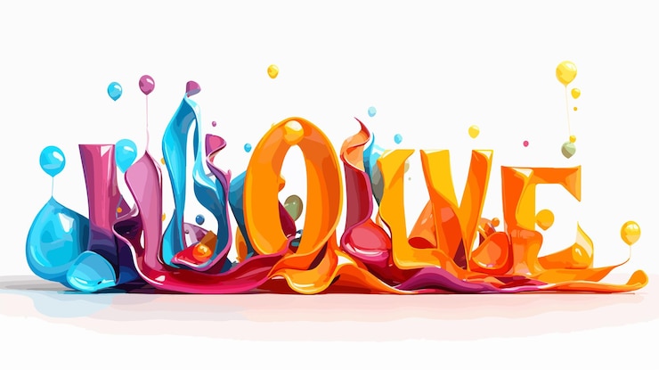 Vettore vibrante 3d lettere colorate ortografia casa dolce casa frase concetto