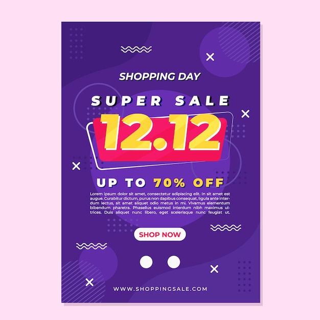 viene visualizzato un poster per lo shopping per la super vendita