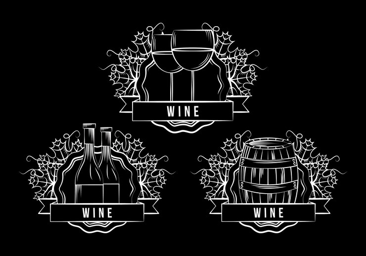 Vettore vino bere alcol carta