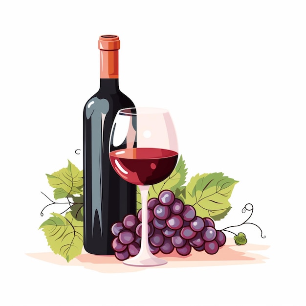 vino illustrazione vettoriale disegno sfondo rosso grafico vetro set alcol cantina bere pa