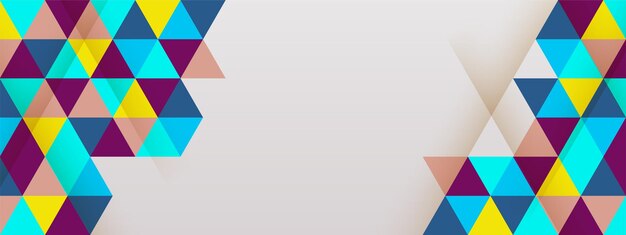 Vintage astratto geometric colorato retro design banner