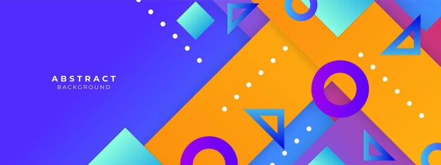 Vintage astratto geometric colorato retro design banner
