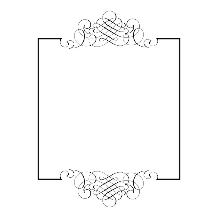 Vettore vintage forgiato floreale classico calligrafico retro vignetta scorrimento cornici elementi di design ornamentale nero set vettore isolato
