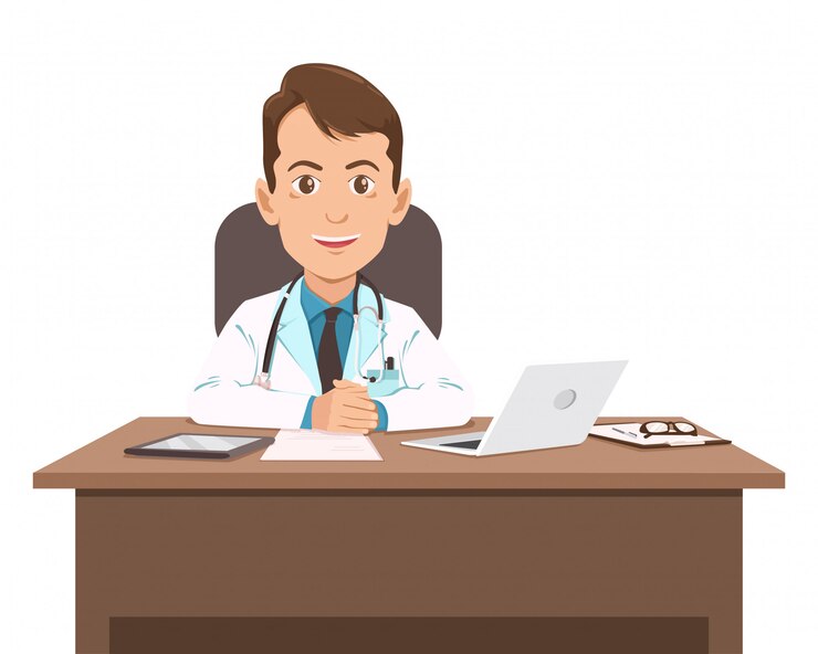 Visita medica con medico maschio e femmina