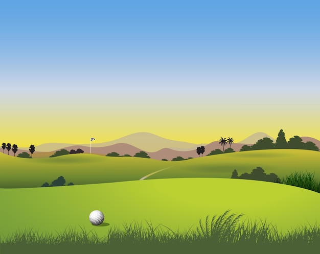 Vista sul campo da golf