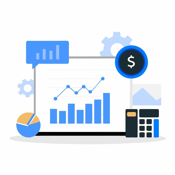 Vettore visualizzare i concetti di investimento comprendere le strategie finanziarie