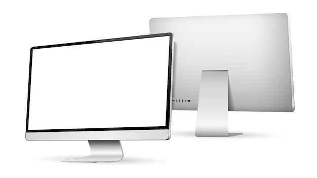 Visualizzazione anteriore e posteriore del display del computer