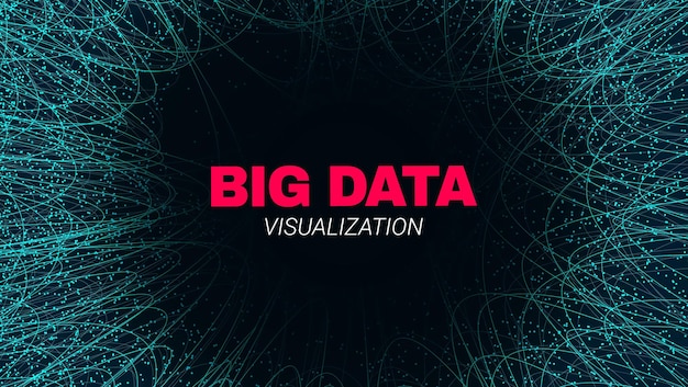 Visualizzazione futuristica del cloud di big data