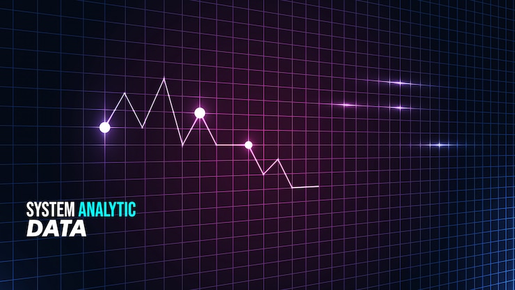 Vettore visualizzazione statistica sfondo con stile futuristico