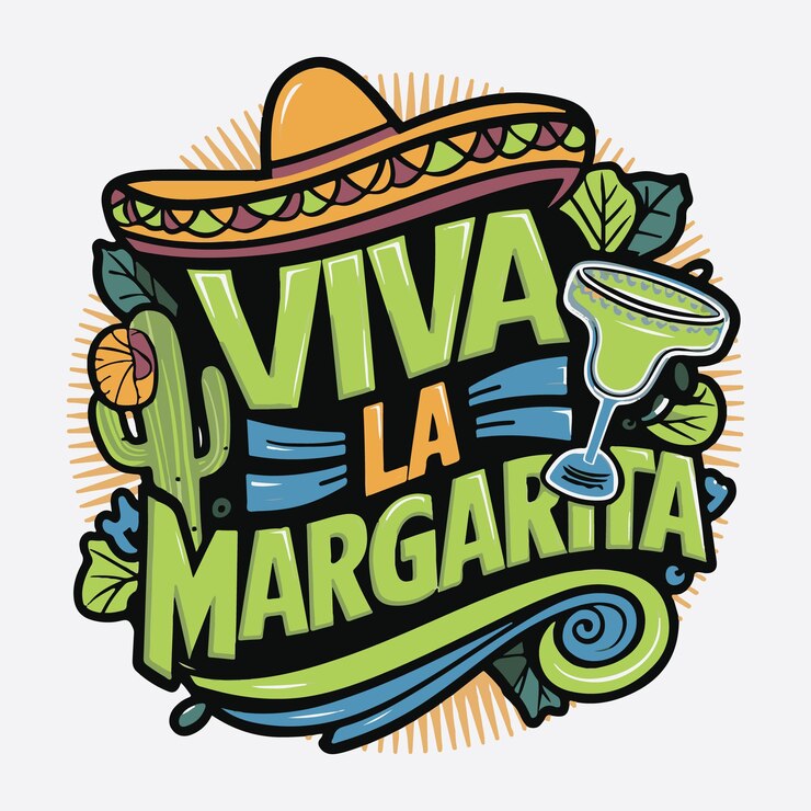 Vettore viva la margarita cinco de mayo tipografia t-shirt vettore e modello di stampa
