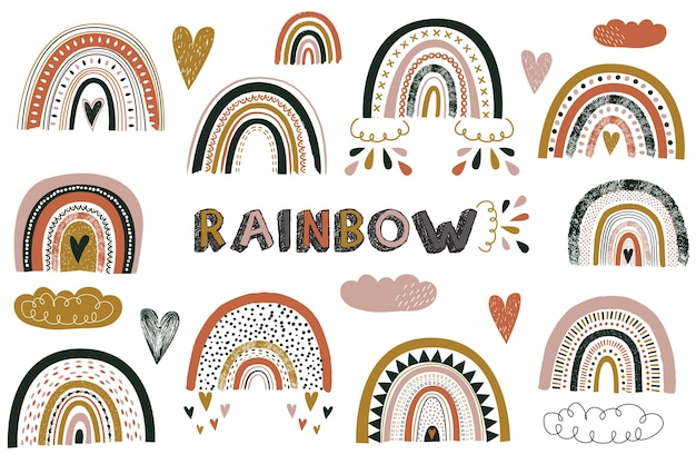 Vivaio carino Boho Rainbow Elements