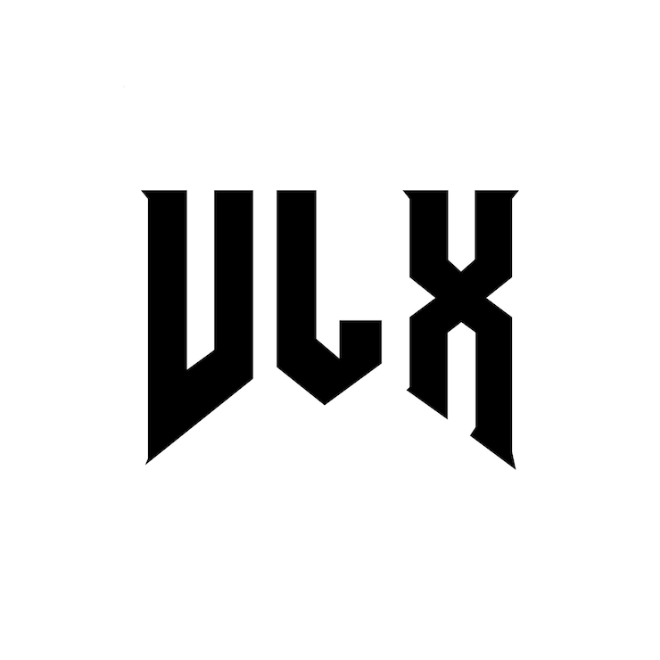 Vettore vlx letter logo design per società tecnologica vlx logo design combinazione di colori bianco e nero vlx logo vlx vettore vlx design vlx icona vlx alfabeto vlx tipografia logo design