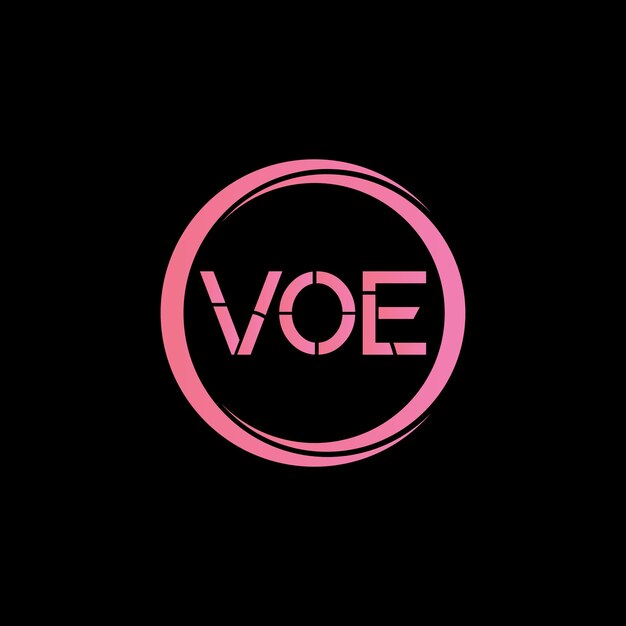VOE Lettera iniziale Logo Design Template Illustrazione vettoriale
