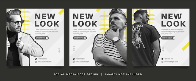 Volantino astratto di moda o banner per social media