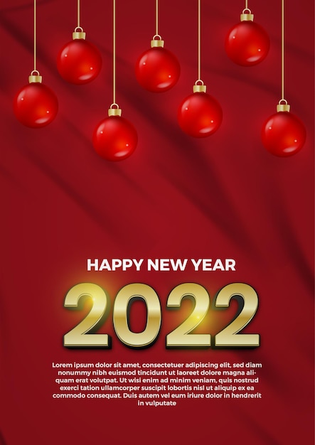 Volantino Capodanno 2022 Premium vector