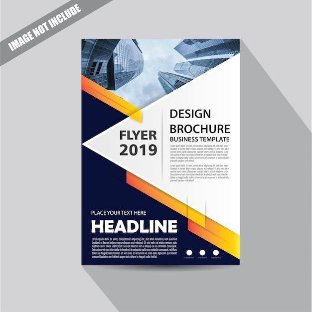volantino copertina di design o brochure con forma geometrica