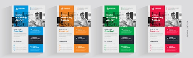 volantino creativo aziendale pacchetto minimo business marketing agenzia azienda modello vettoriale design