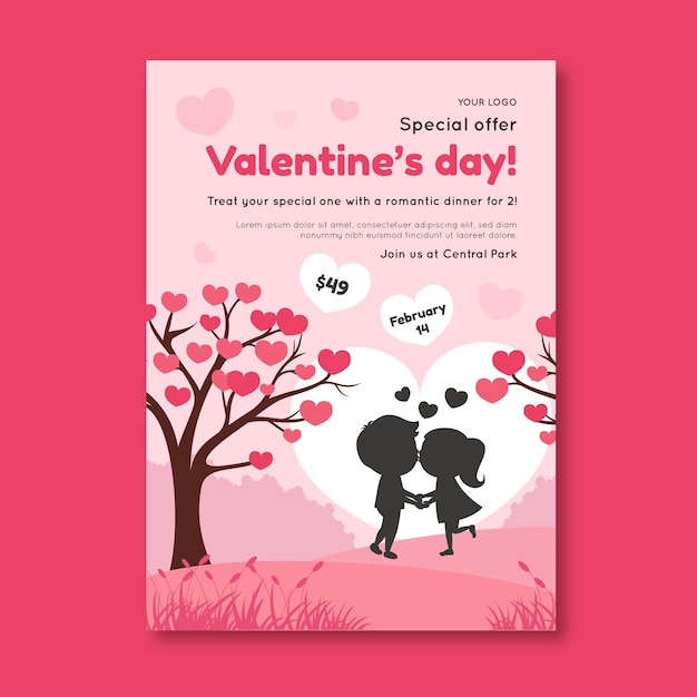 Volantino di vendita di San Valentino a5 verticale