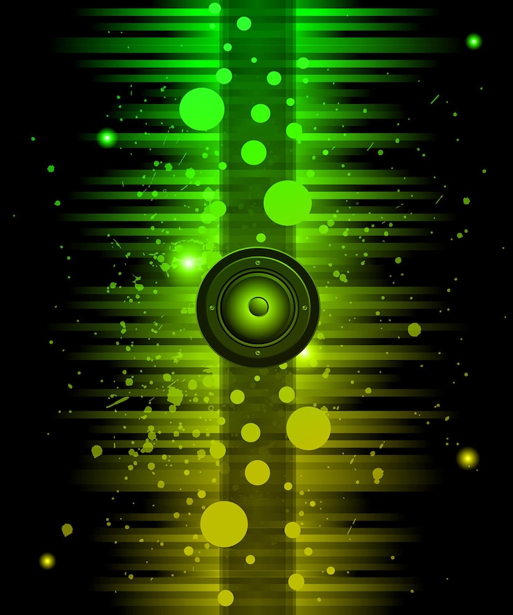 Vettore volantino discoteca con elementi colorati ideale per poster e musica di sottofondo