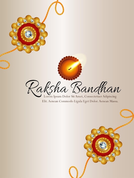 Volantino festa Raksha bandhan con rakhi creative creativo