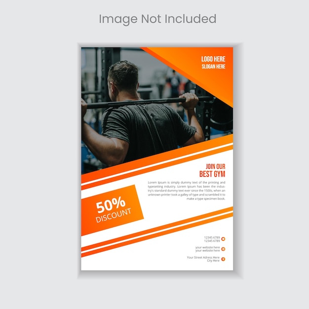 Volantino fitness palestra e modello di progettazione poster