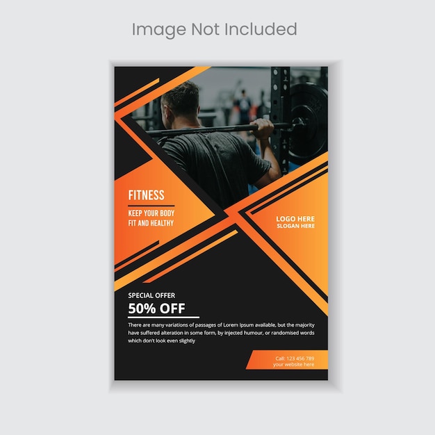 Volantino fitness palestra e modello di progettazione poster