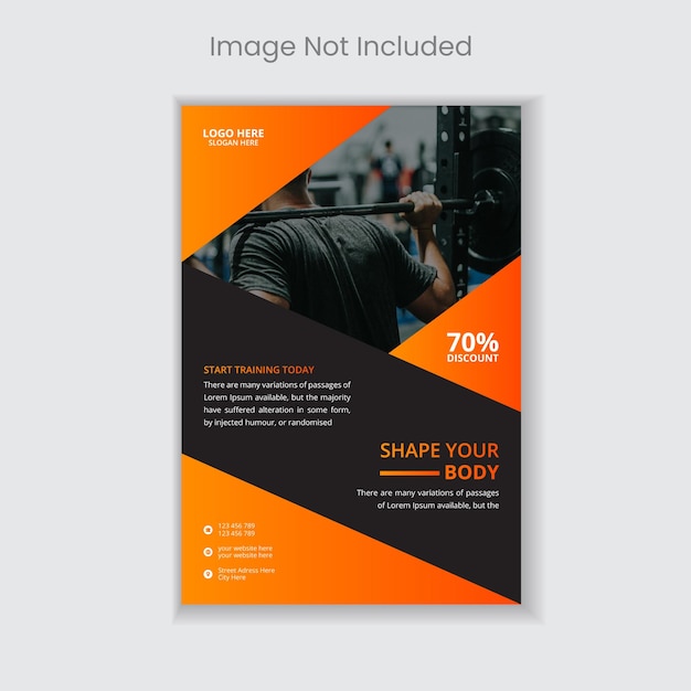 Volantino fitness palestra e modello di progettazione poster