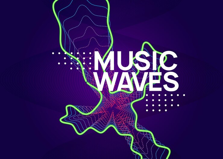 Vettore volantino neon dj party musica dance elettronica techno trance electro