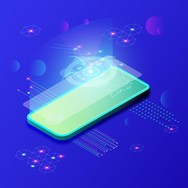 volantino per il festival delle nuove tecnologie e delle novità dei dispositivi mobili