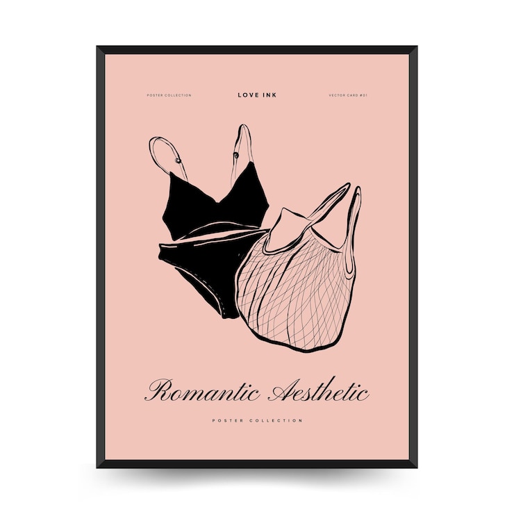 Vettore volantino verticale moderno di san valentino o modello di poster. illustrazione alla moda disegnata a mano di amore.