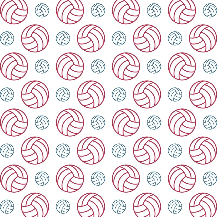 Vettore volleyball line potente design di illustrazione vettoriale multicolore e ripetitivo