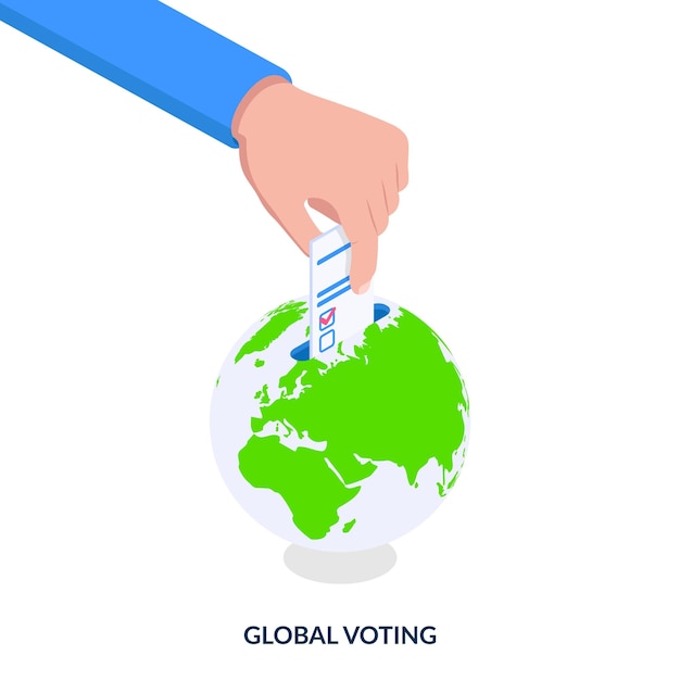 Voto globale. Illustrazione vettoriale