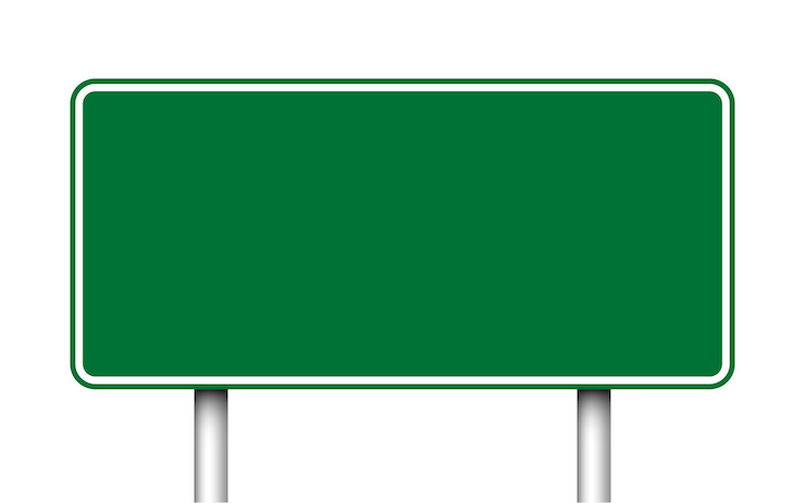 Vettore vuoto verde freeway segno isolato su bianco illustrazione vettoriale