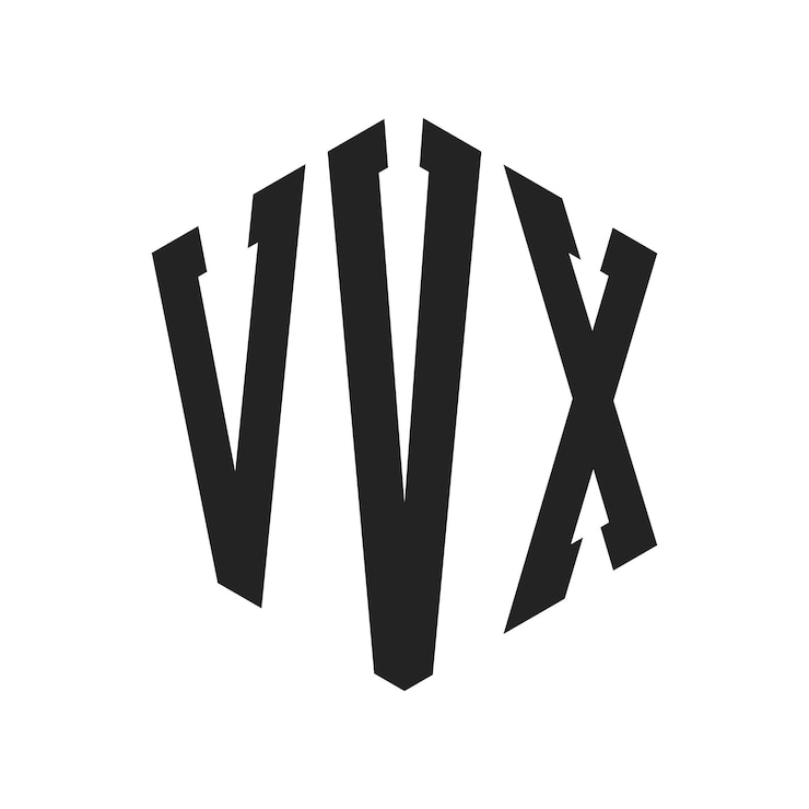 Vettore vvx logo design lettera iniziale vvx monogramma logo utilizzando forma esagonale