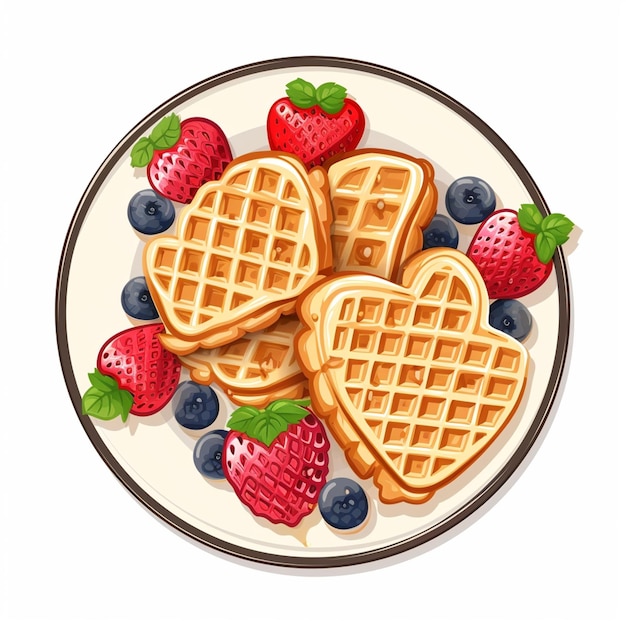 Waffle a forma di cuore