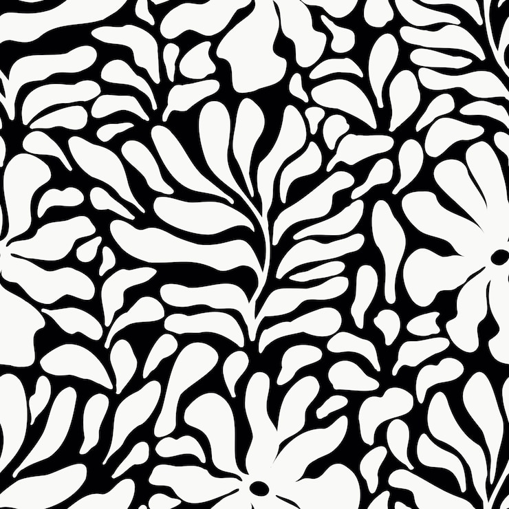 Vettore wavy floral decorative pattern senza cuciture sfondio ripetitivo stampa di carta da parati a piastrelle