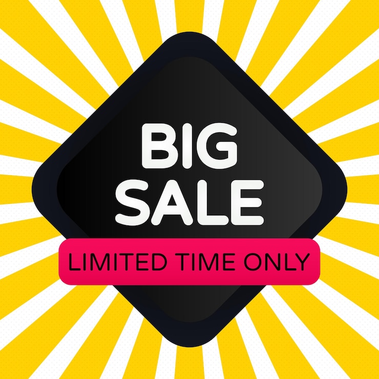 Vettore web big sale sconto banner adesivo illustrazione vettoriale
