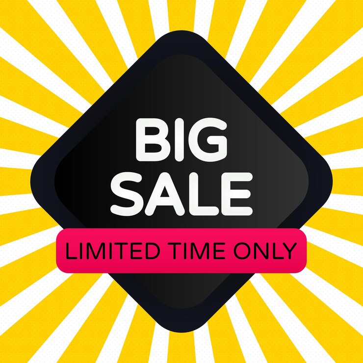 Vettore web big sale sconto banner adesivo illustrazione vettoriale