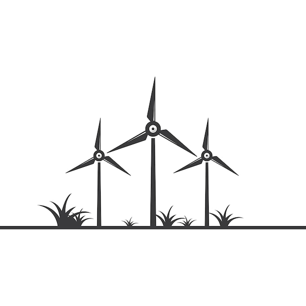 web del modello di progettazione dell'illustrazione di vettore dell'icona della turbina eolica