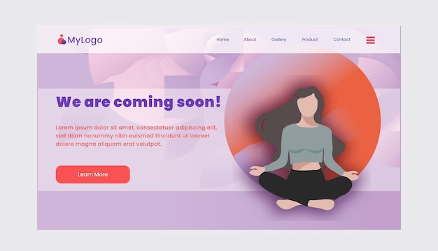 Web Landingpage Yoga in arrivo