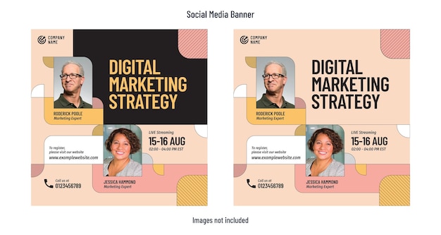 Webinar di marketing digitale Banner sui social media