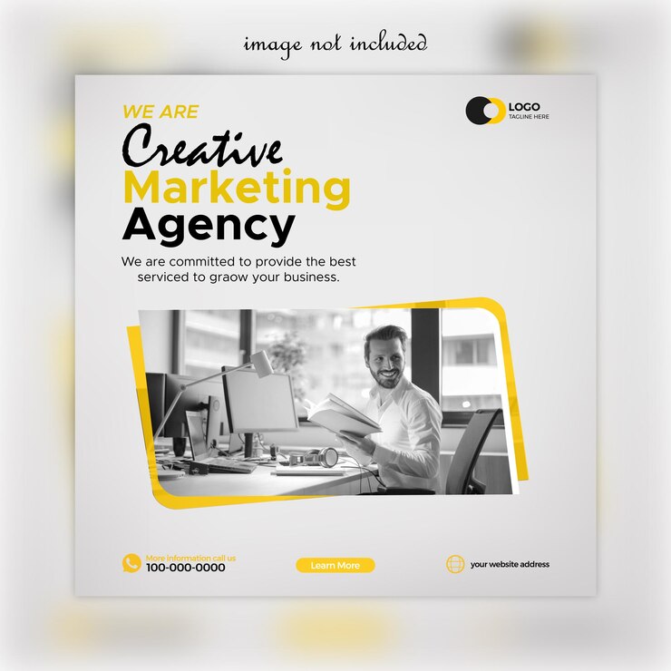 Webinar live di marketing digitale e modello di post sui social media aziendali