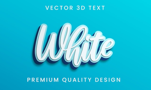 White day Modello di effetto testo 3d modificabile