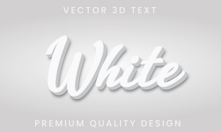 White day Modello di effetto testo 3d modificabile