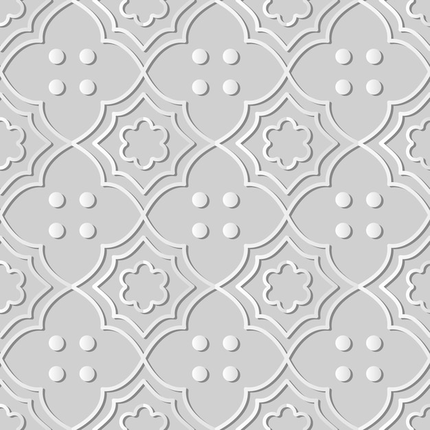 white paper art Curve Cross Frame Flower Line Dot, sfondo decorativo elegante per biglietto di auguri banner web