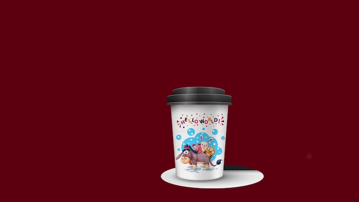 Vettore winnie the pooh and friends cup