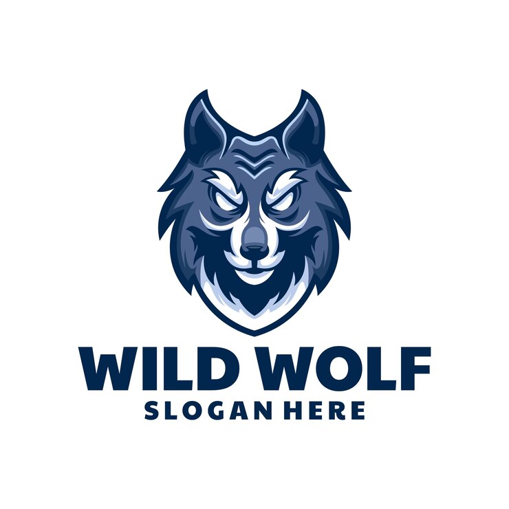 Vettore wolf mascot logo