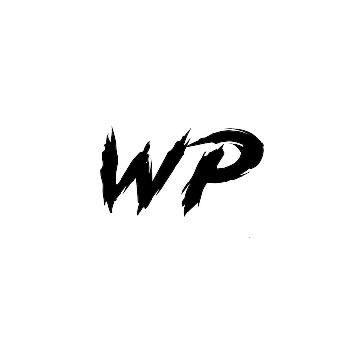 Vettore wp monogramma logo design lettera testo nome simbolo monocromo logotipo carattere alfabetico logo semplice